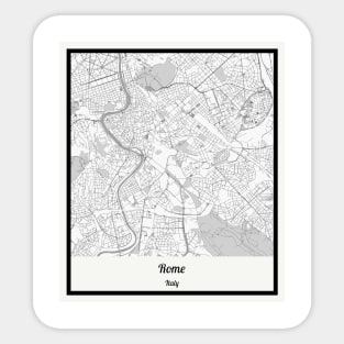 Map of Rome - Italy Sticker